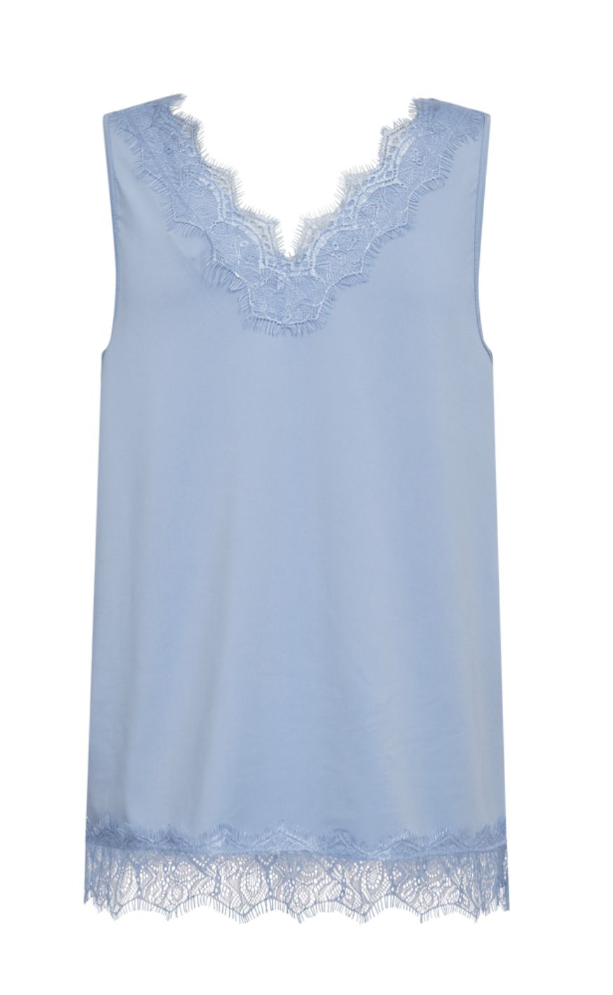 Freequent Topp - Bicco - Chambray Blue