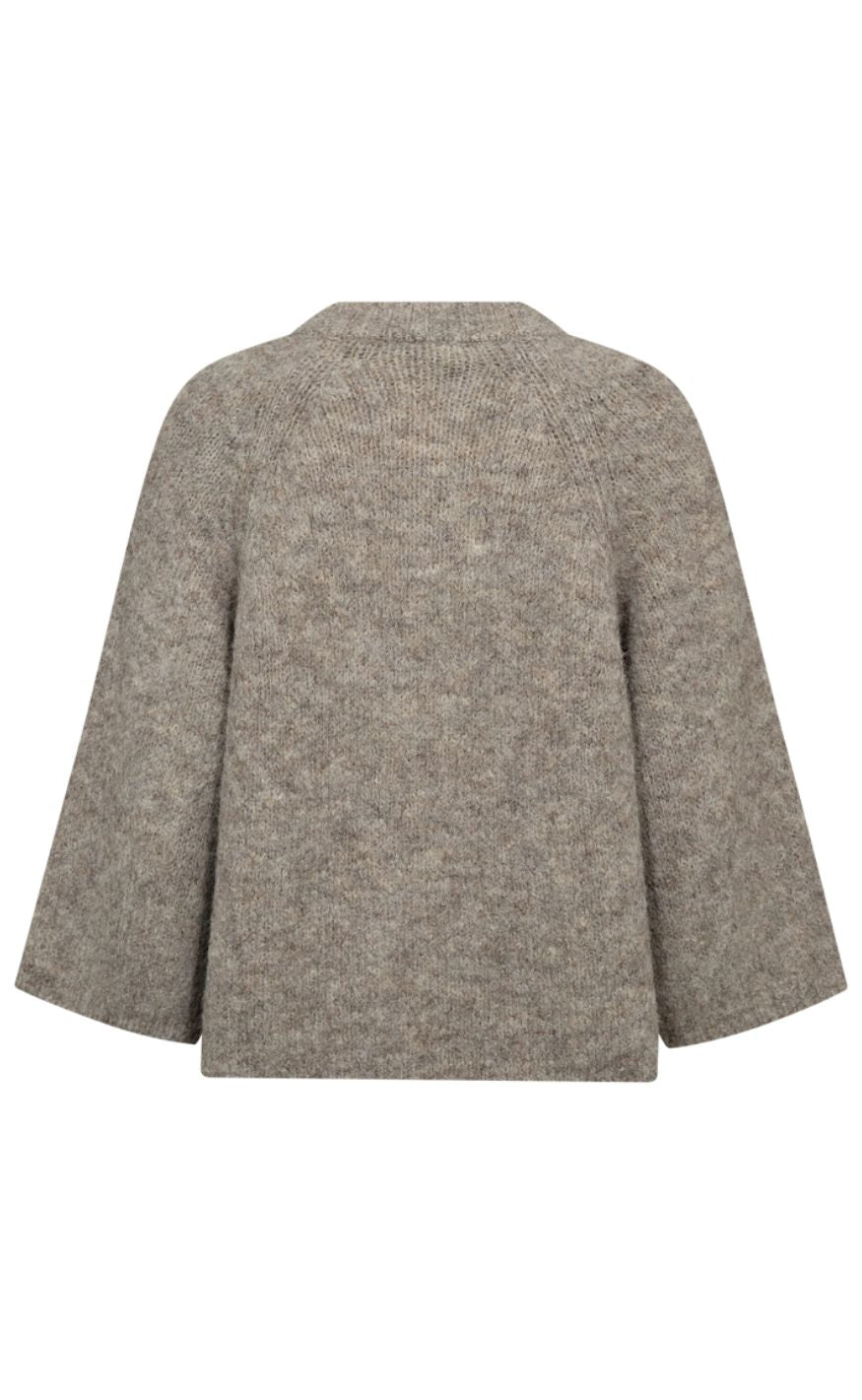 Freequent Cardigan - Grslulu - Desert Taupe Melange
