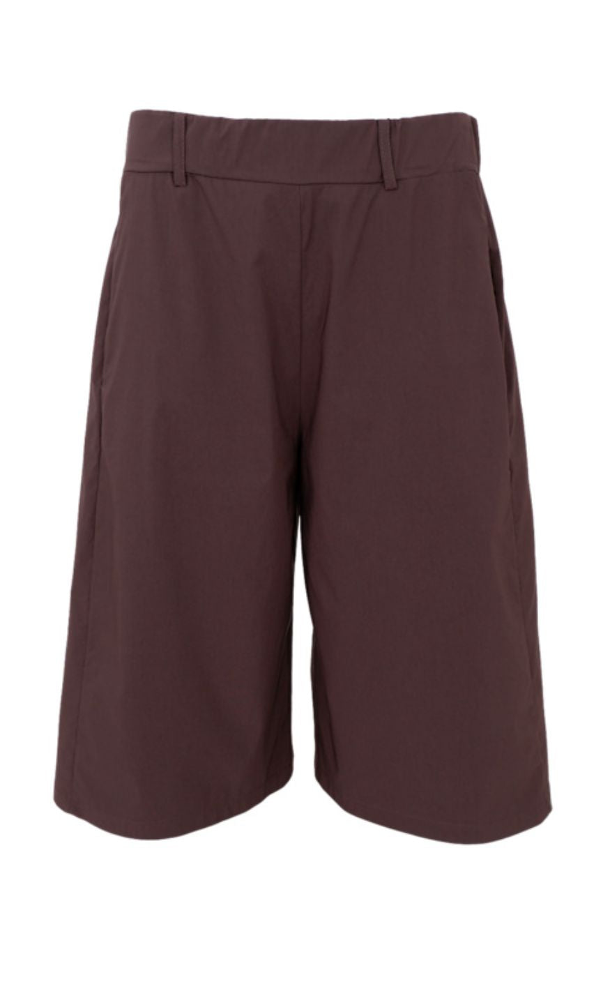 Black Colour Shorts - Davina Panel - Coffee