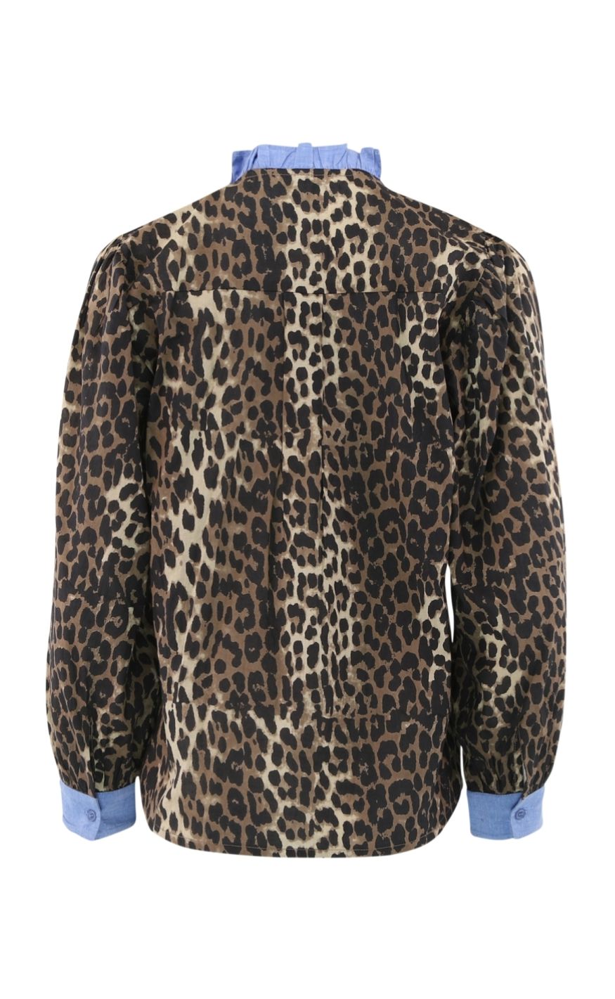 Continue Skjorte - Chania - Leo Print Chambray