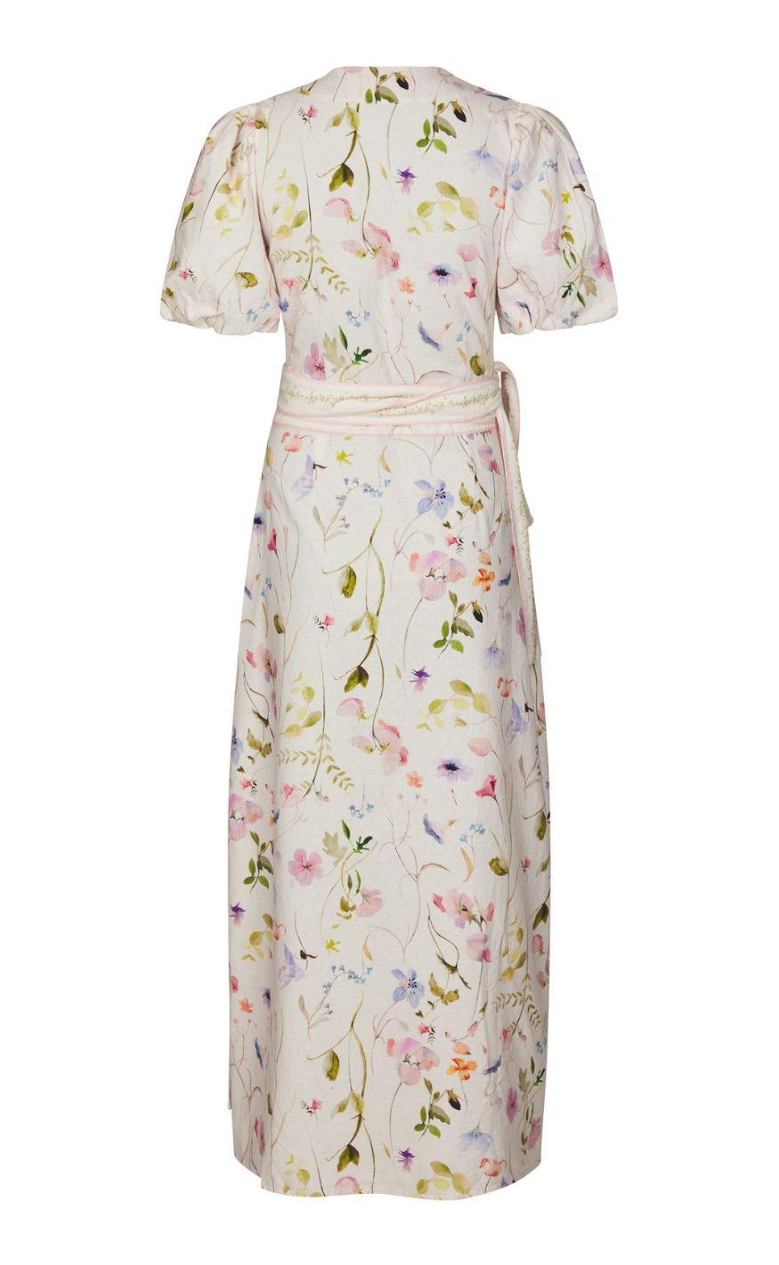 Neo Noir Kjole - Clarine Flower - Off White