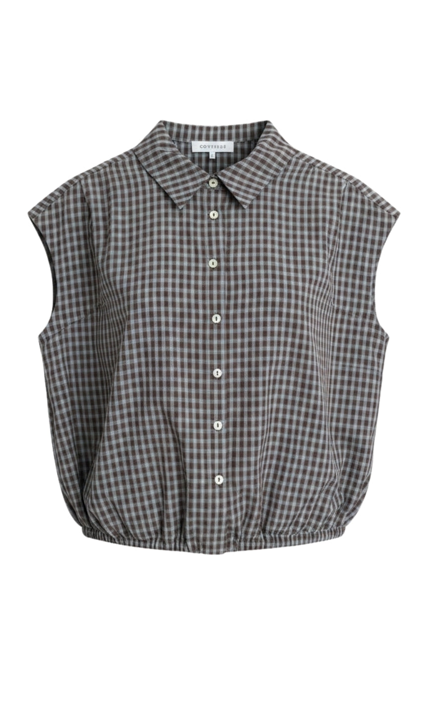 Continue Skjorte - Kit Small Check - Brown Check