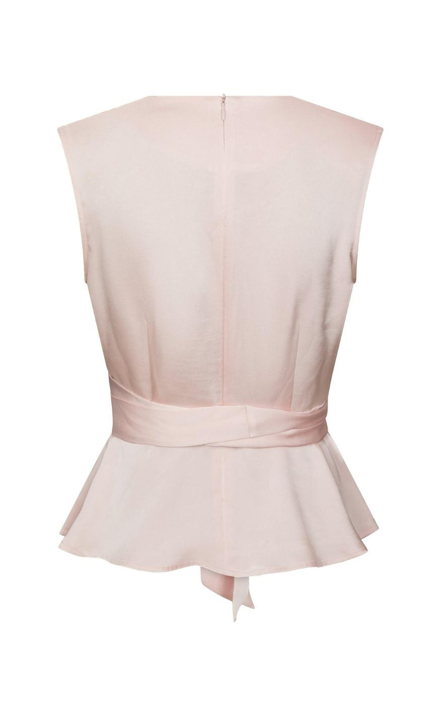 Neo Noir Topp - Risetta Heavy Sateen - Light Pink