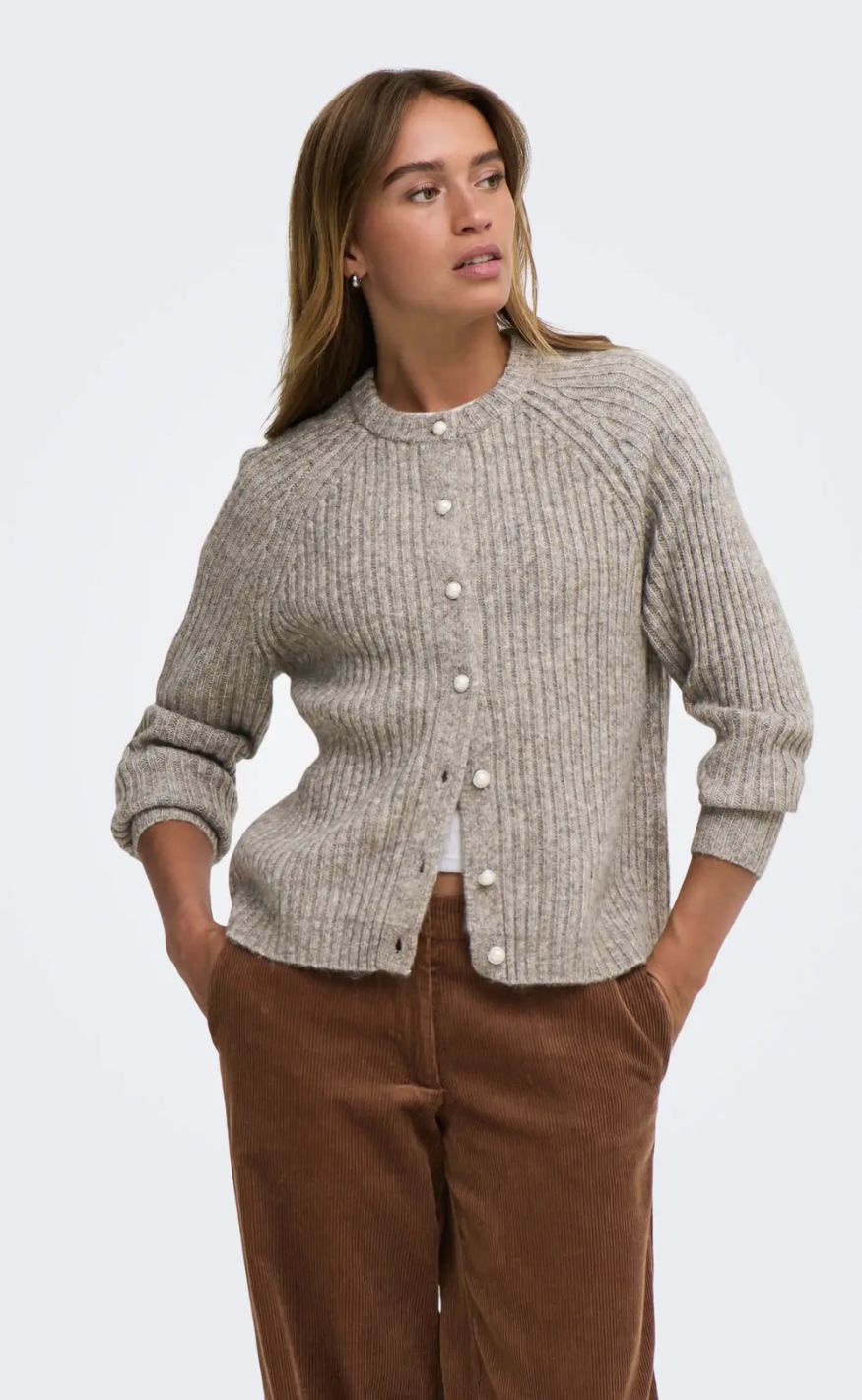 ONLY Cardigan - Kalibu - Silver Mink Melange