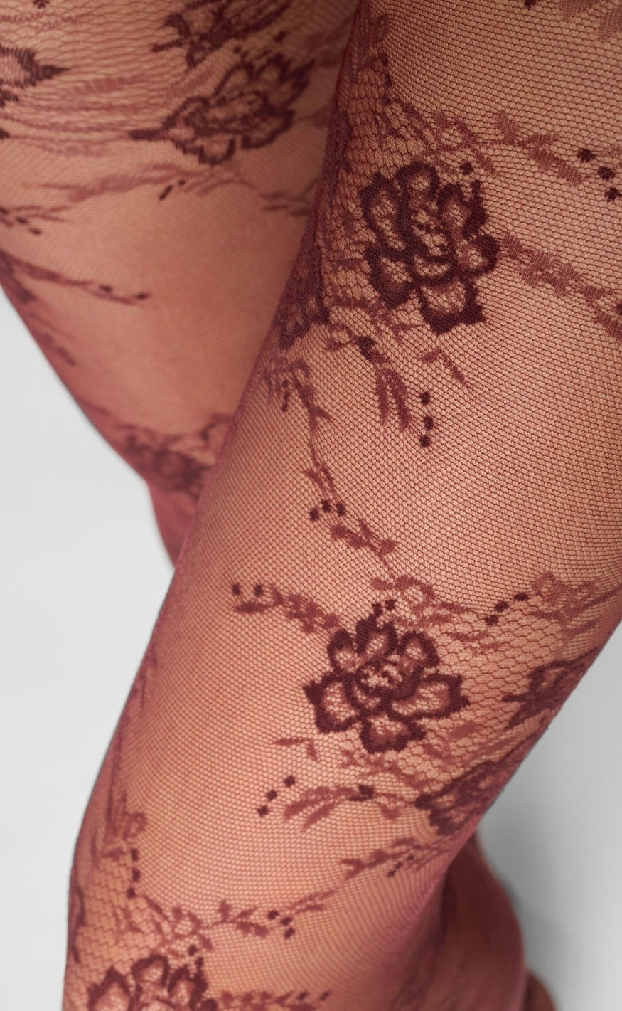 Oroblu Strømpebukser - Pure Lace tights 20 Den - Bordeaux