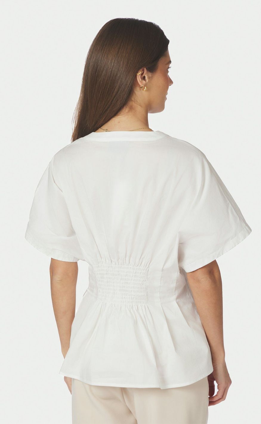 Neo Noir Bluse - Adamma Poplin - White
