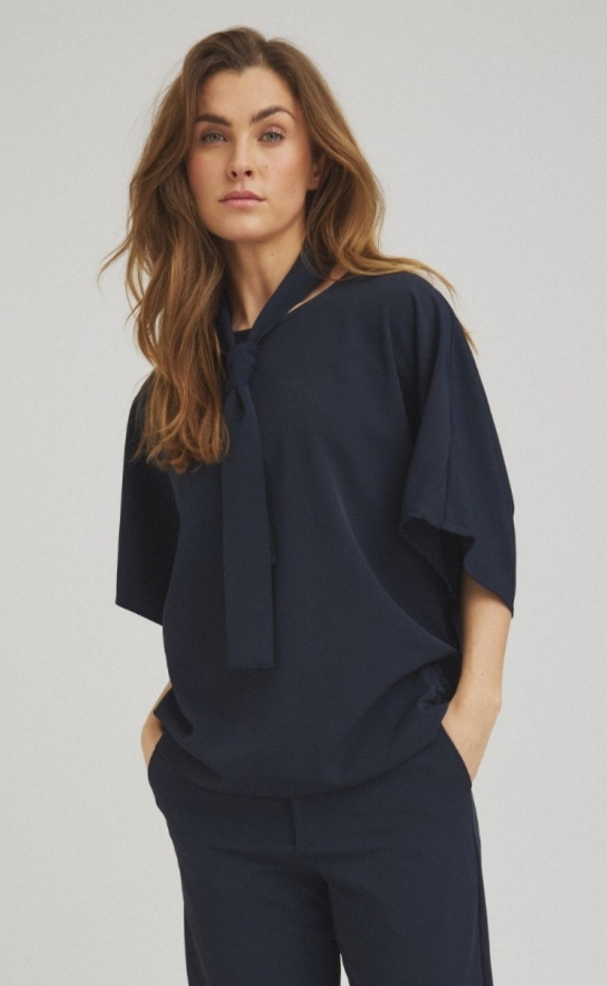 Luxzuz Bluse - Irka - Dark Marine