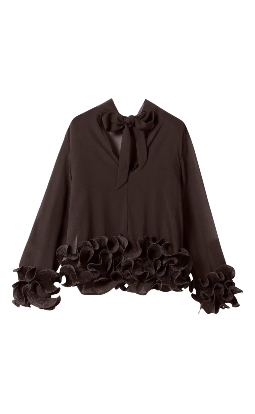 Noella Bluse - Latanietta - Chocolate