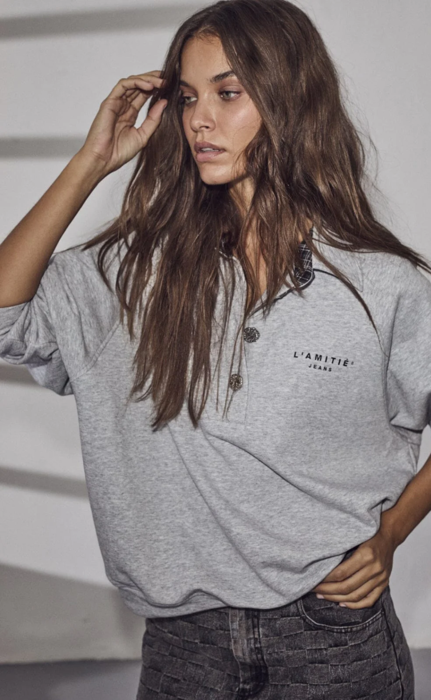 Haute L'Amitié Genser - Polo Logo - Grey Melange