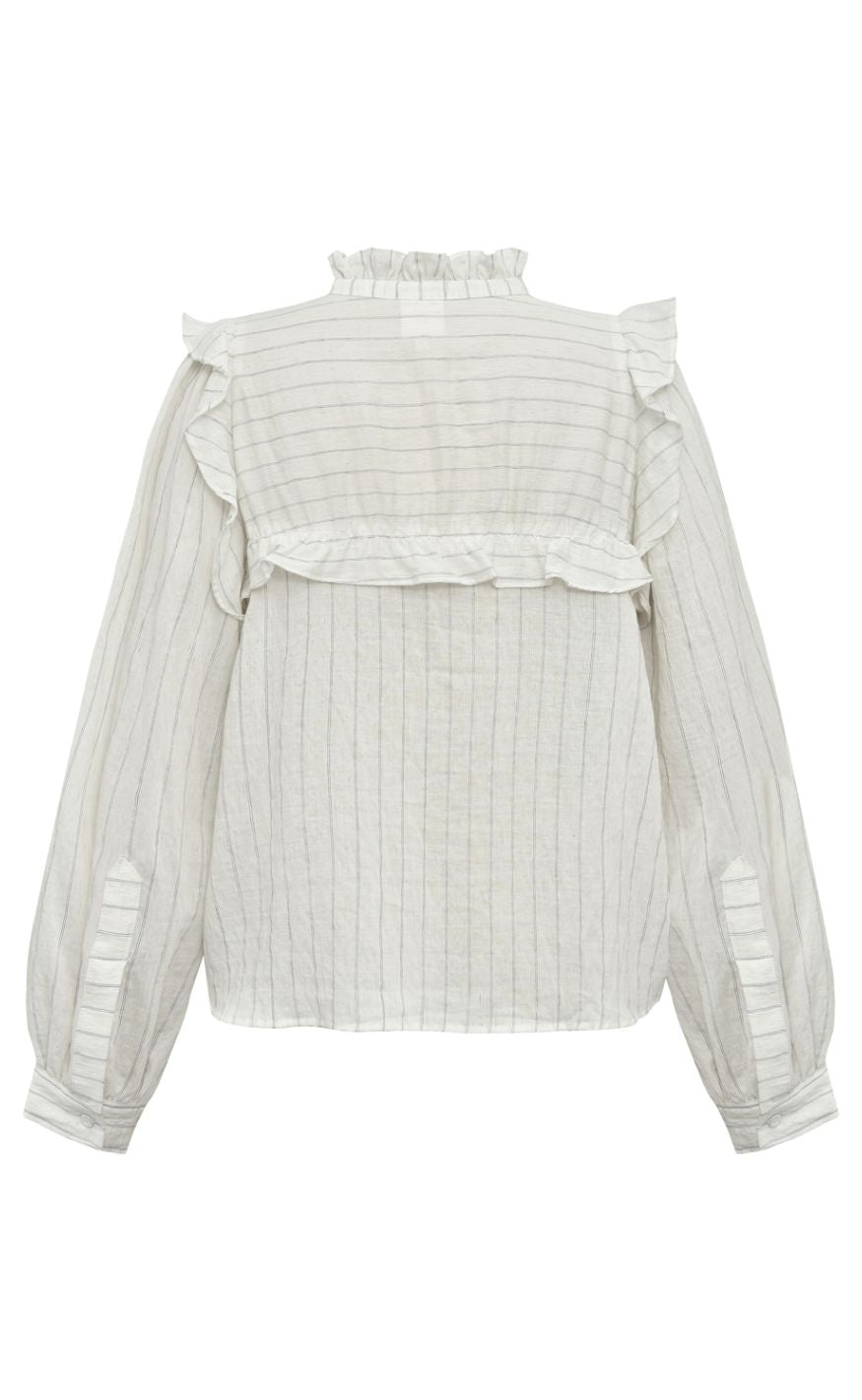 Gossia Bluse - Annabell - Offwhite / Black Stripes