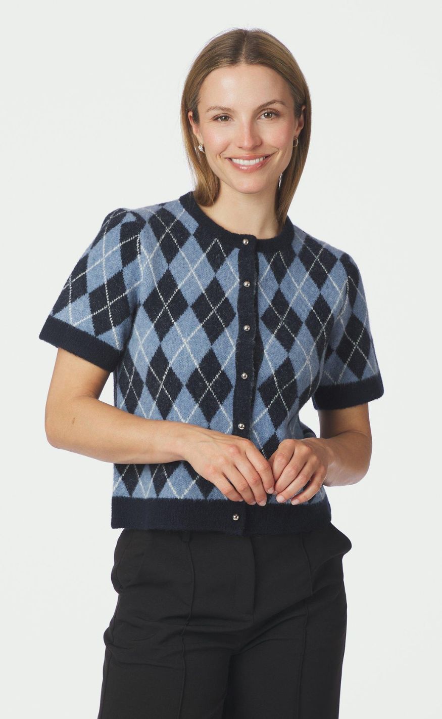 Neo Noir Cardigan - Allestar Check - Navy