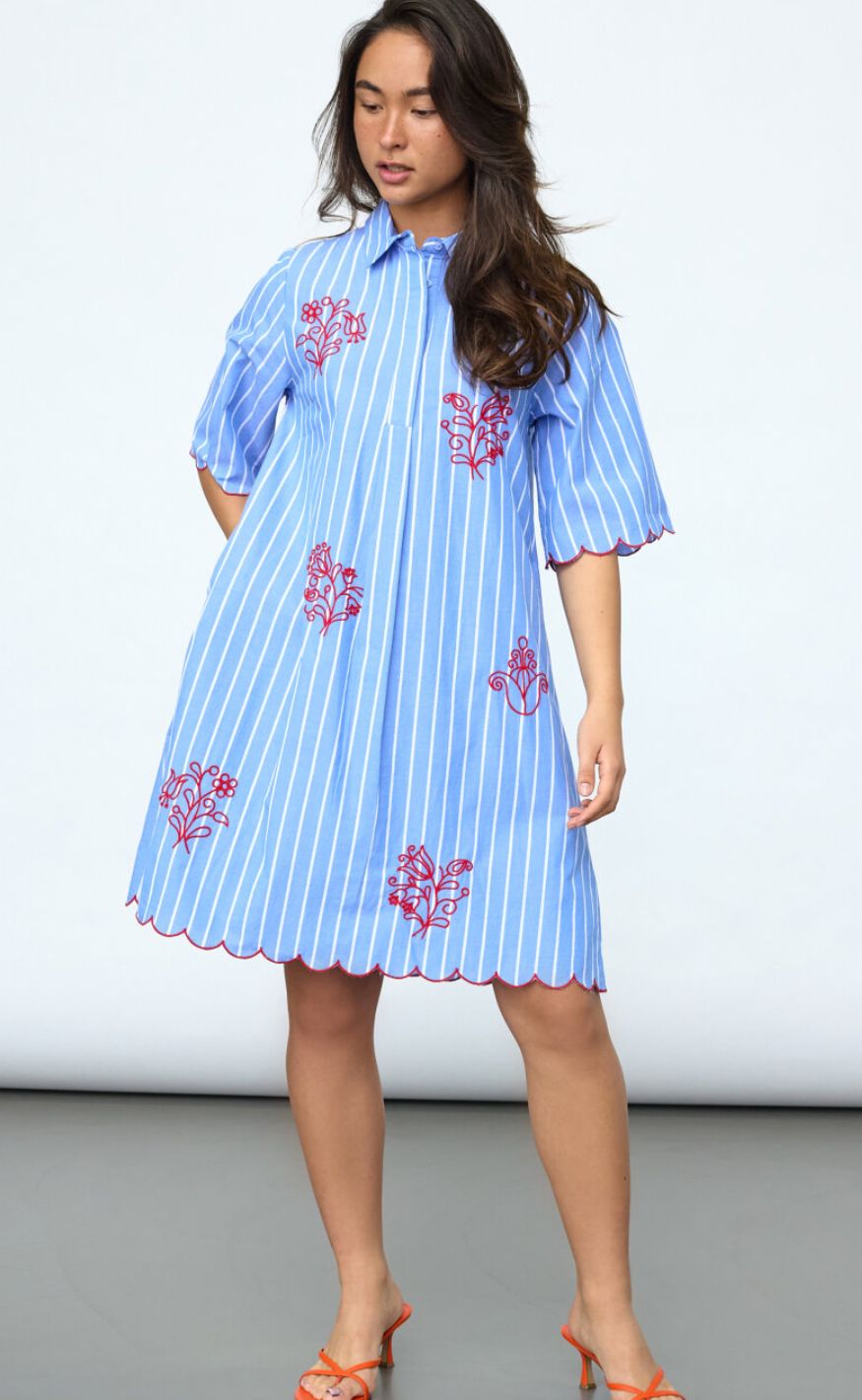 Sister Point Kjole - EDINA-DR2 - Blue Stripes