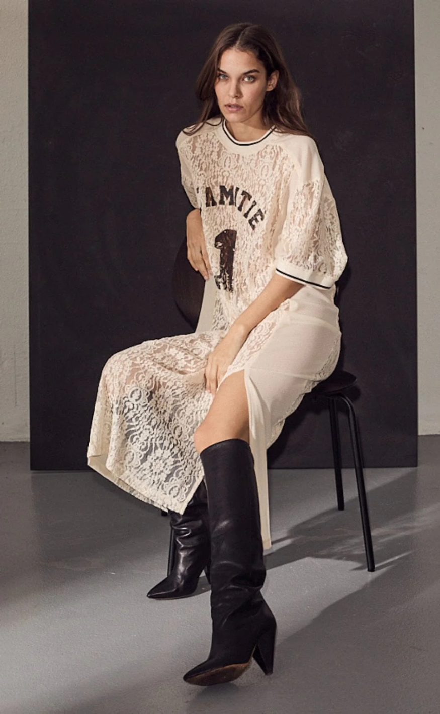 Haute L'Amitié Kjole - Lace Football - Pearl