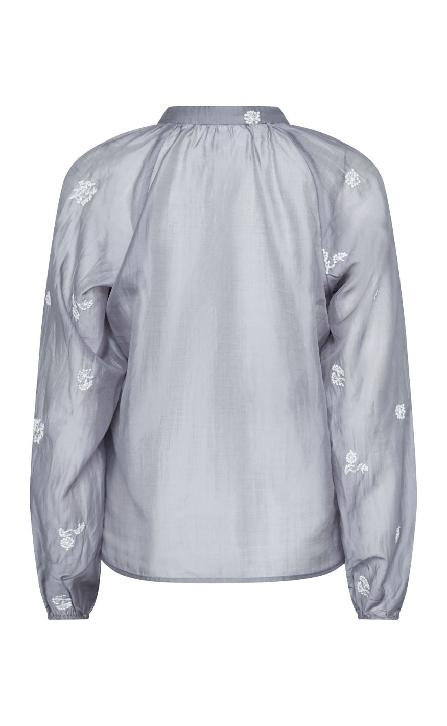 Sisters Point Bluse - ETAS-LS - Grey/Cream