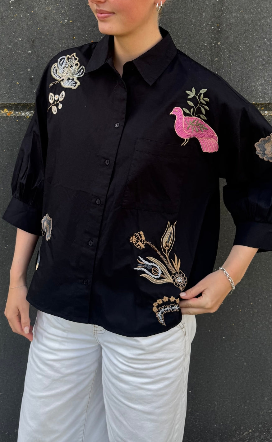 Love & Divine Skjorte - Love1604-4 - Black/Emb.