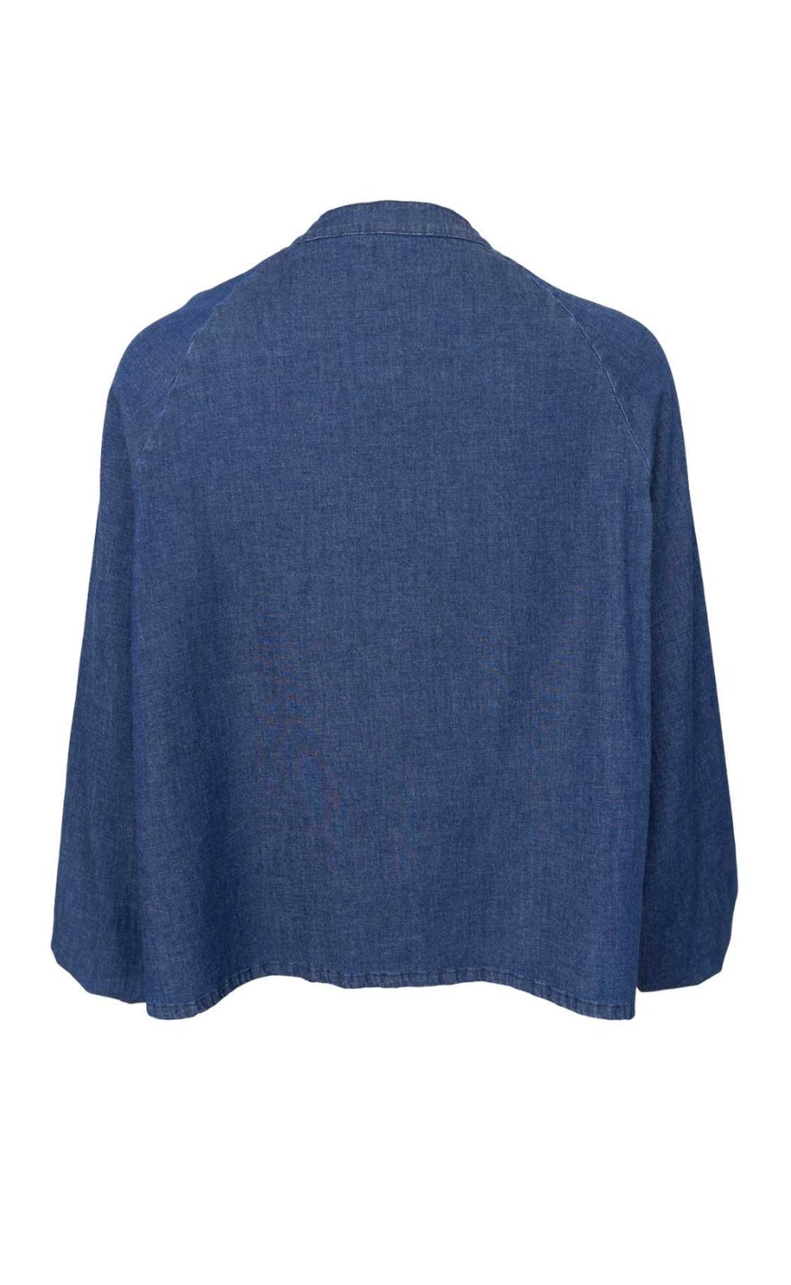 Black Colour Bluse - Carey Raglan - Denim