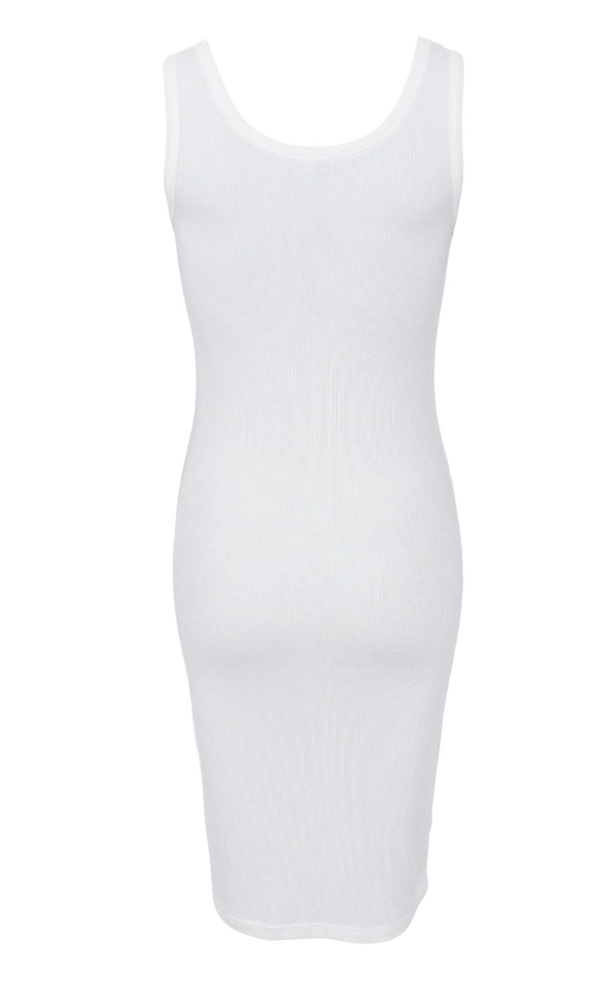 Black Colour Kjole - Tea Slip - White