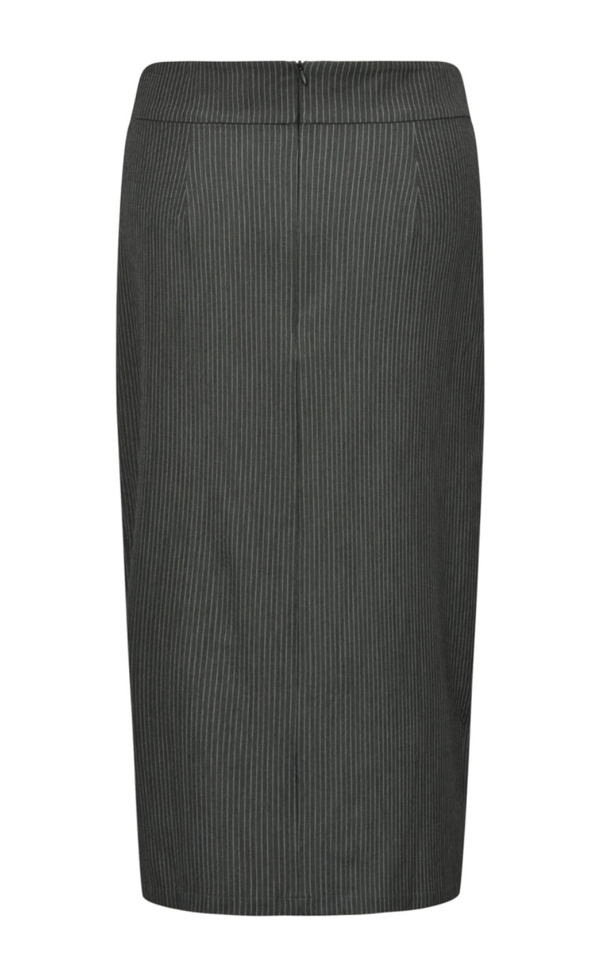 A-View Skjørt - Sibylle Stripe - Dark Grey