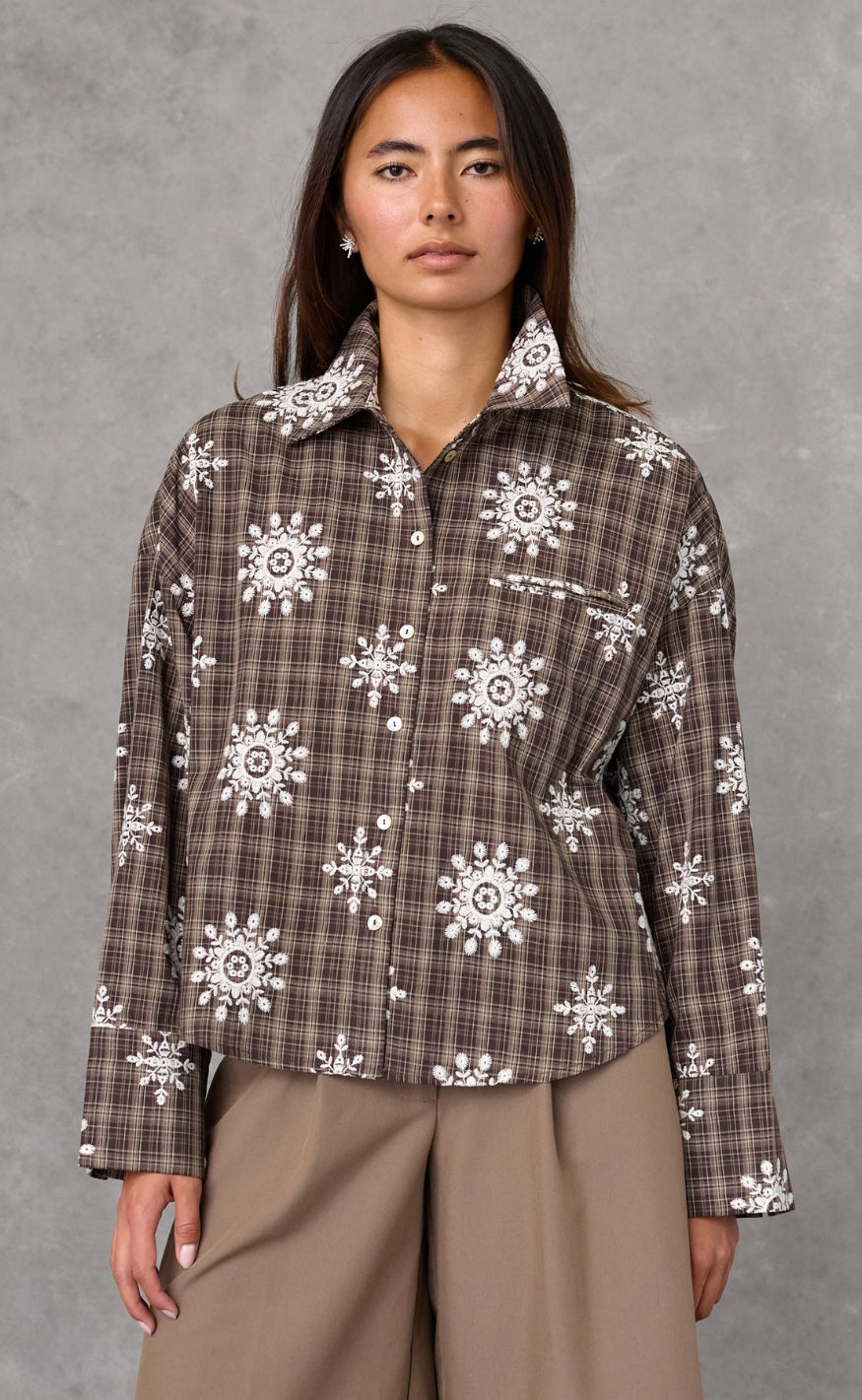 Love & Divine Skjorte - Love1495-7 - Brown Check