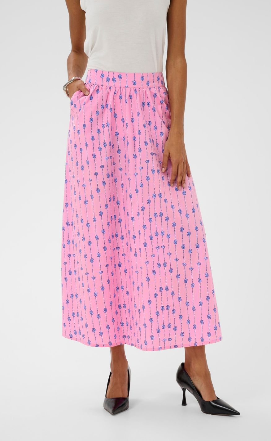 Culture Skjørt - Marco Olena - Begonia Pink/Nautical Blue