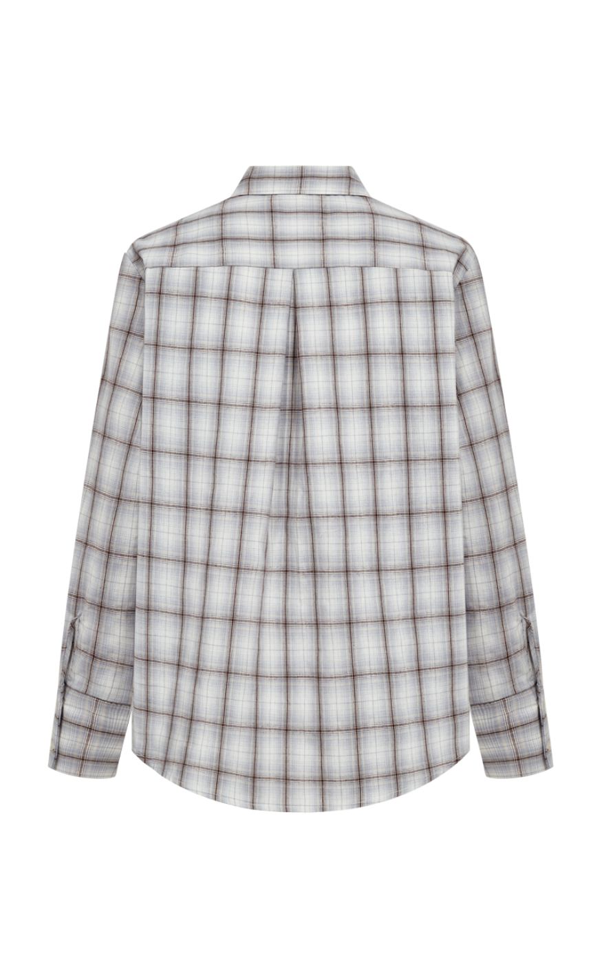 Freequent Skjorte - Mika - Star Off-white w. Baby Blue