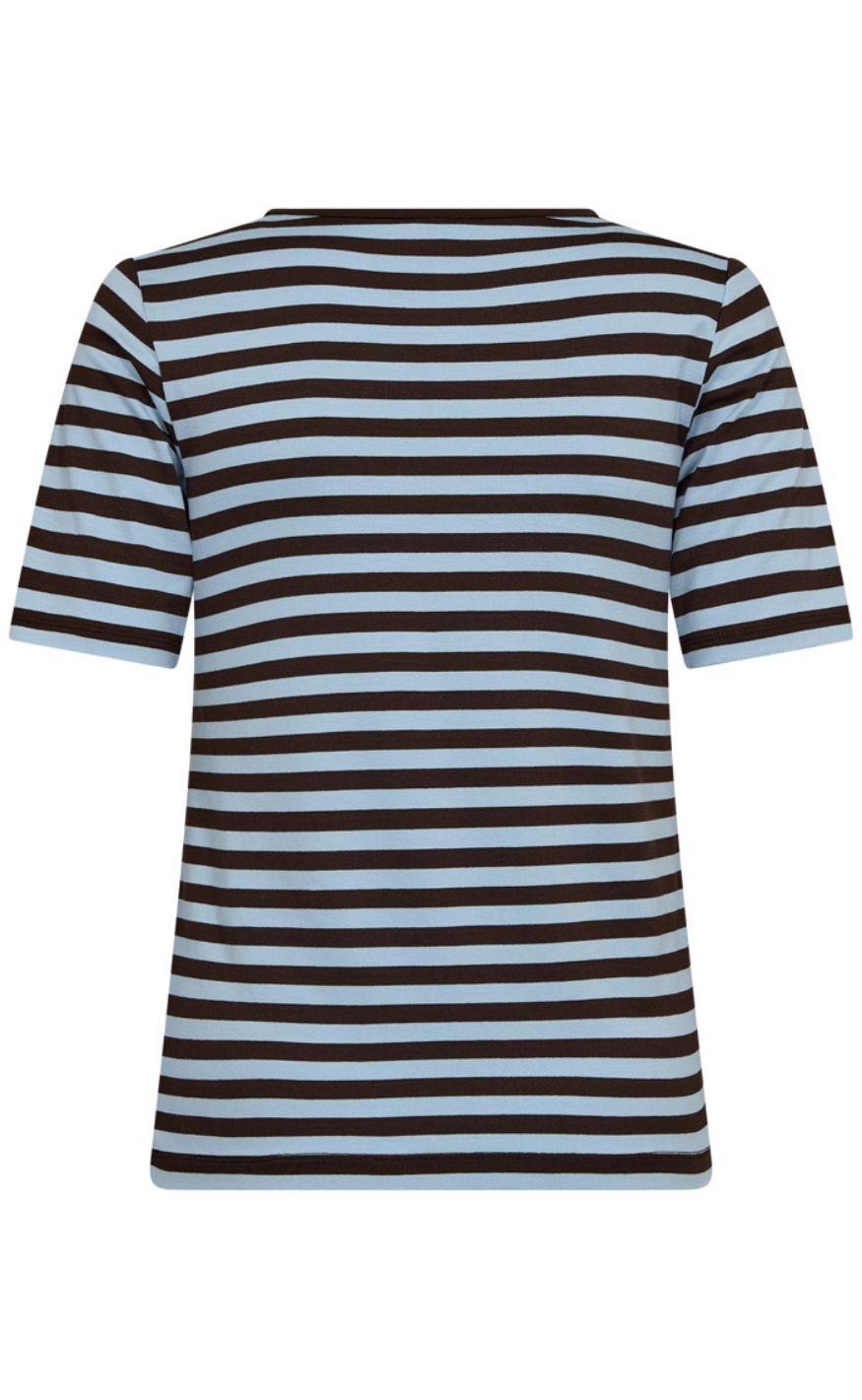 Freequent T-Shirt - Liana - Coffee Bean w. Blue Bell