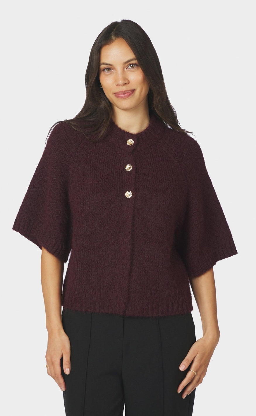 Neo Noir Cardigan - Benuta - Burgundy