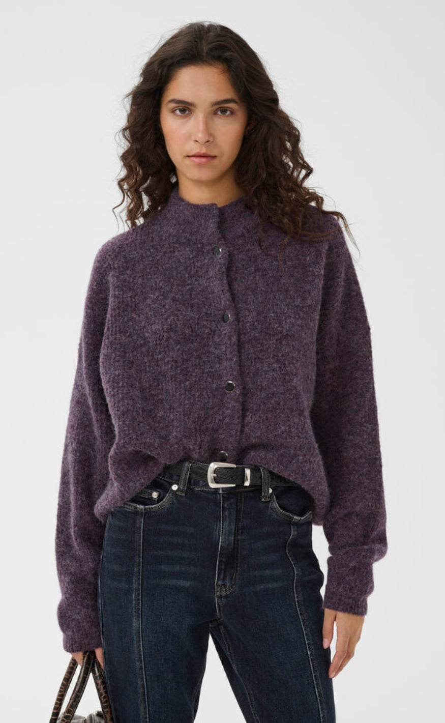 Gestuz Cardigan - Alpha Short - Juniper Melange
