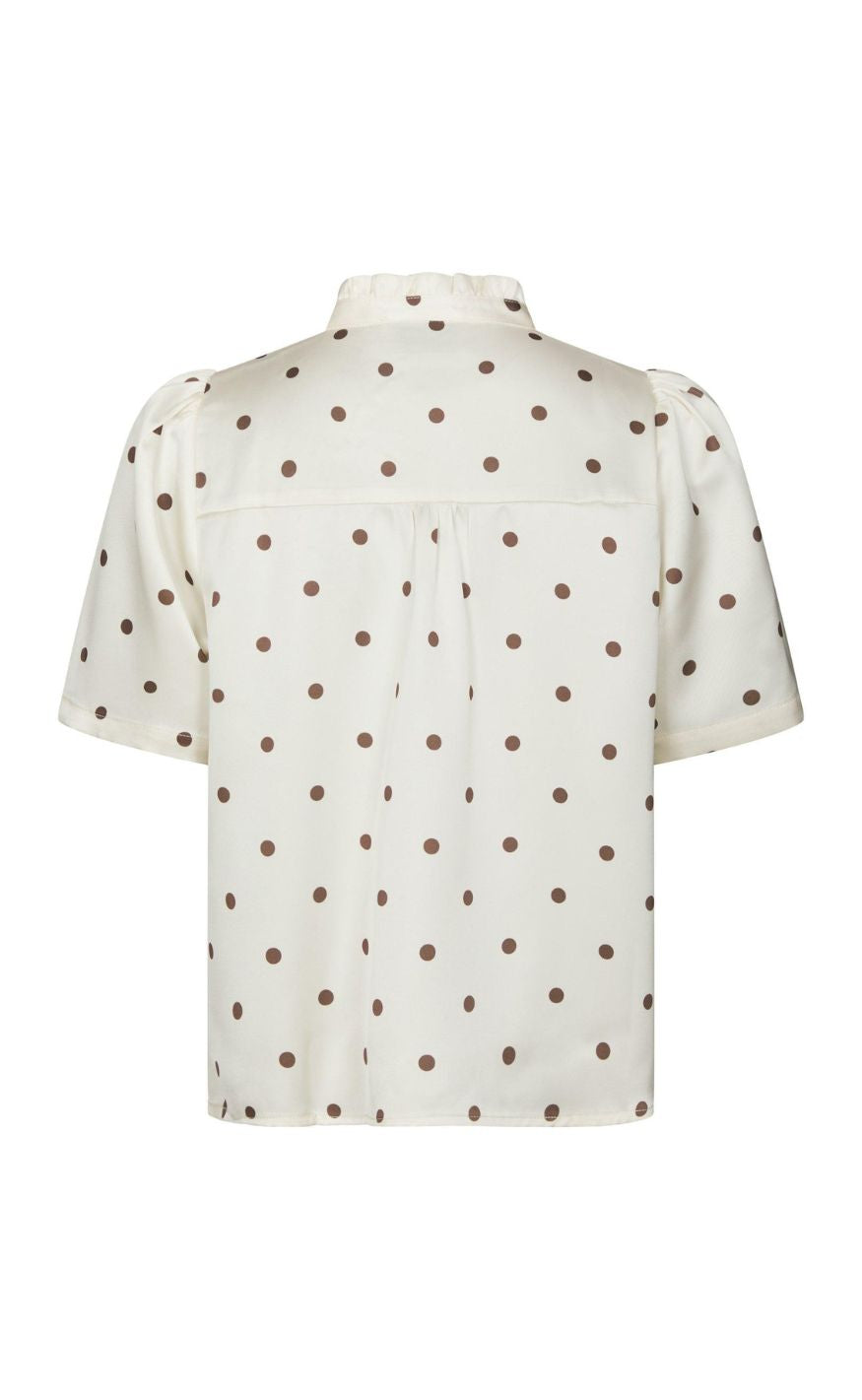 Neo Noir Bluse - Torana Dotted - Creme