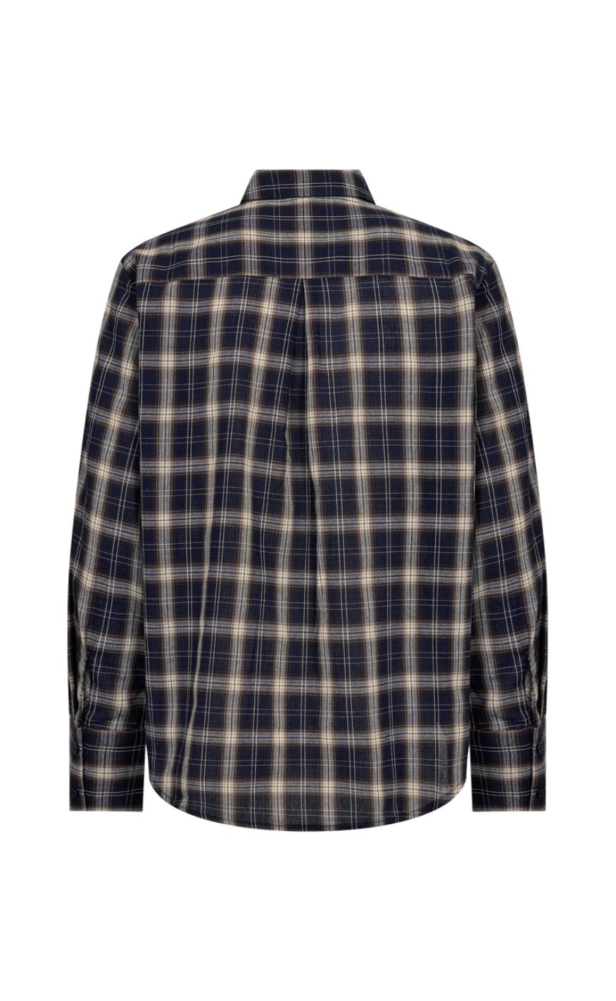 Freequent Skjorte - Nerissa - Navy Blazer w. Silver Mink
