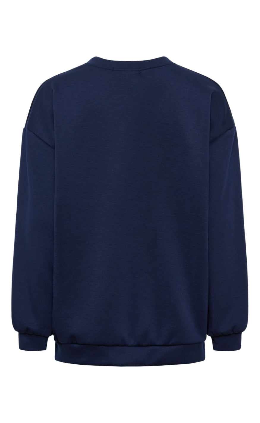 Marta Du Chateau Sweatshirt - Hibiscus - Navy/Red