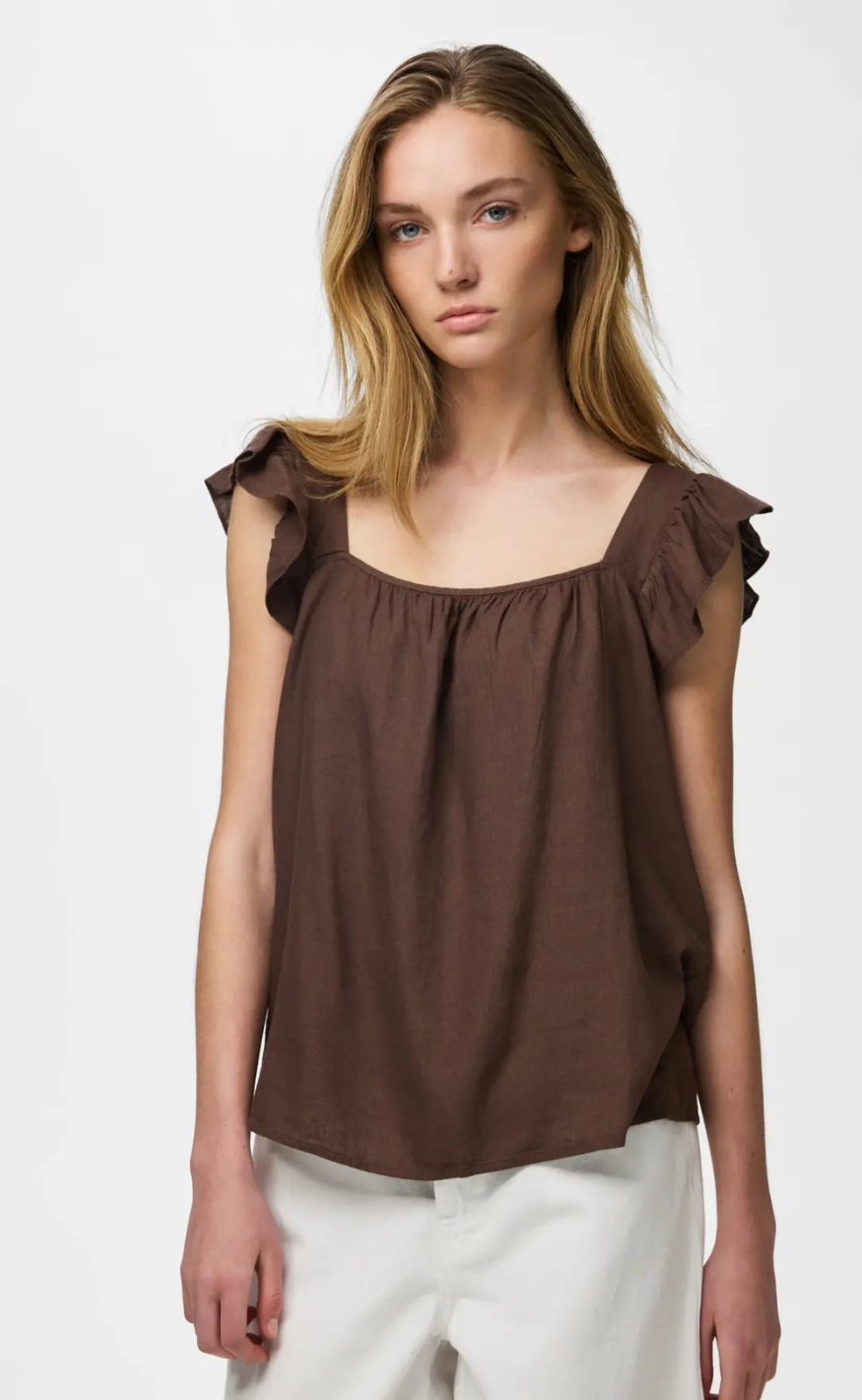 Pieces Topp - Pia - Coffee Quartz