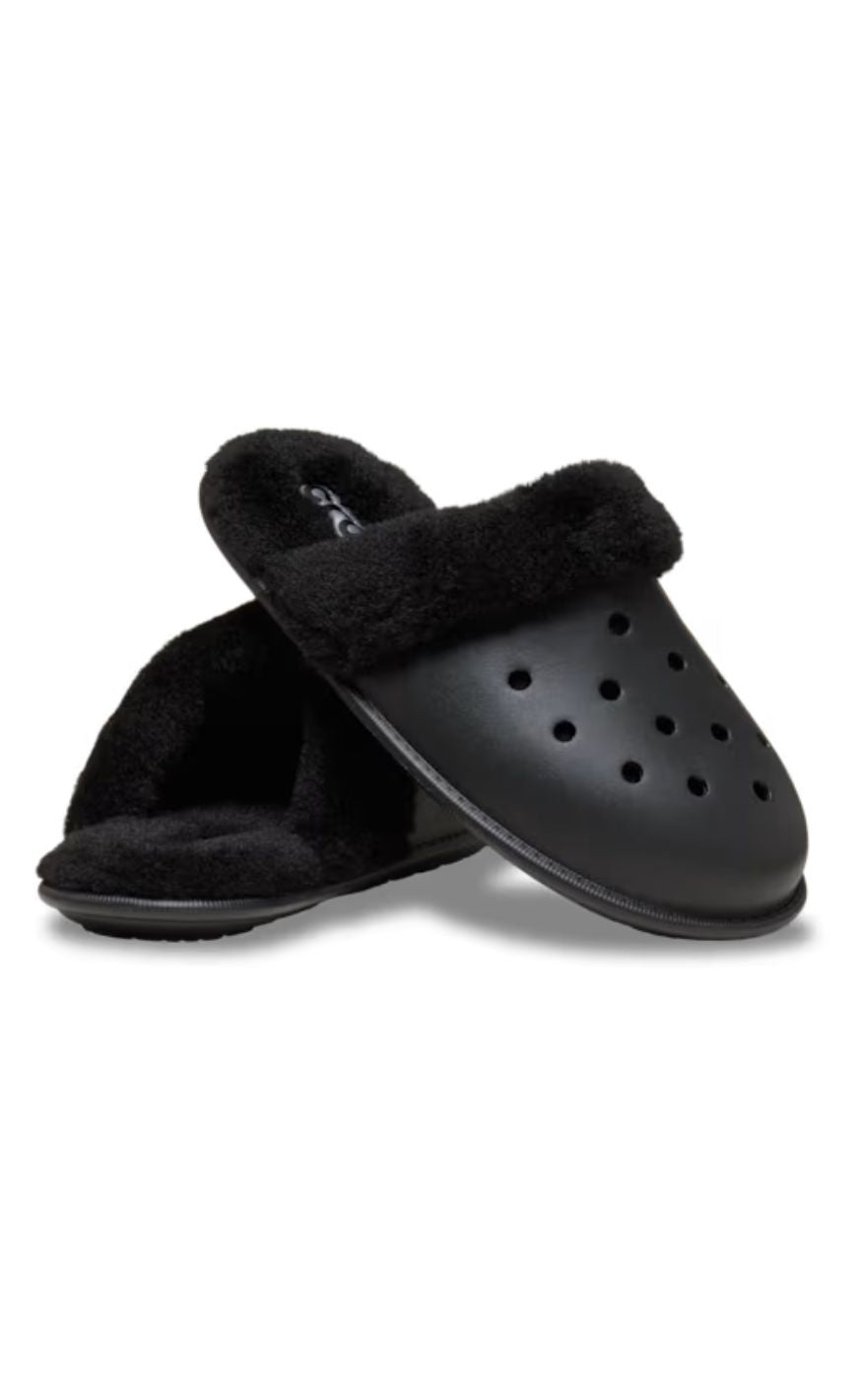 Crocs Træsko - Classic Fuzz Scuff - Black