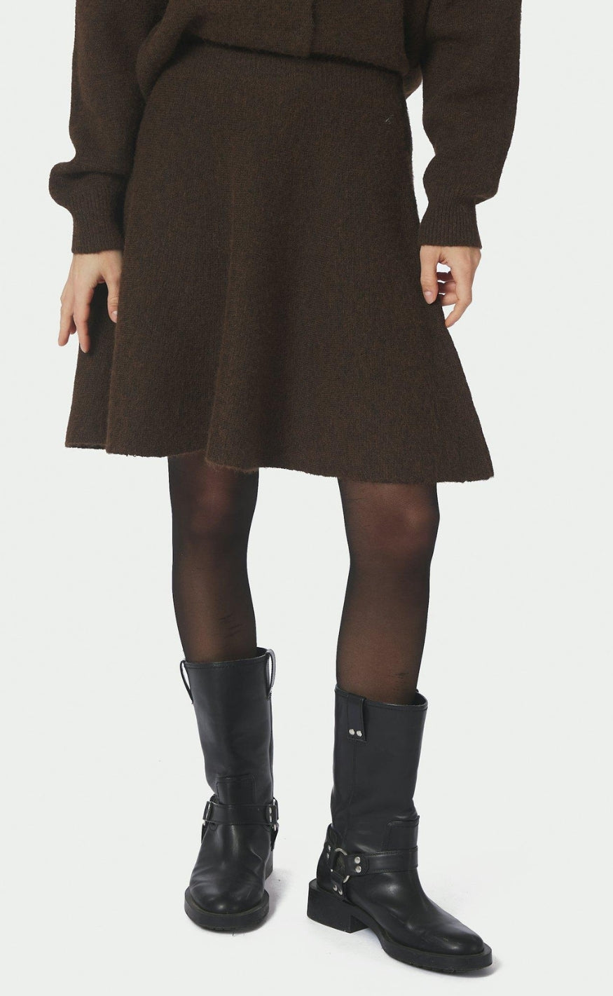 Neo Noir Skjørt - Renata Fluffy - Brown Melange