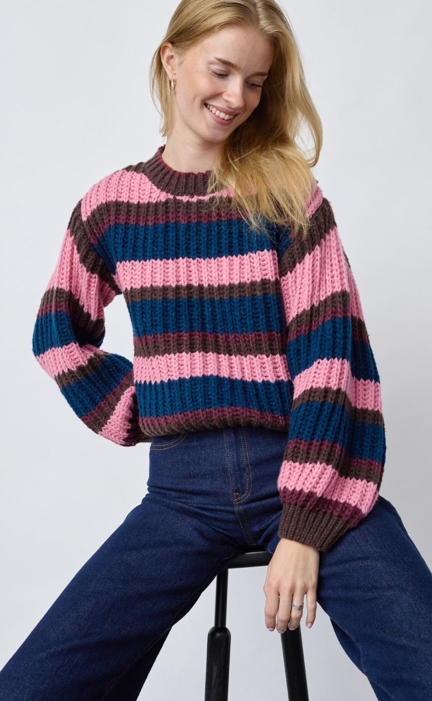 Sisters Point Bluse - KRISSY-LS.PU - Rose Combo