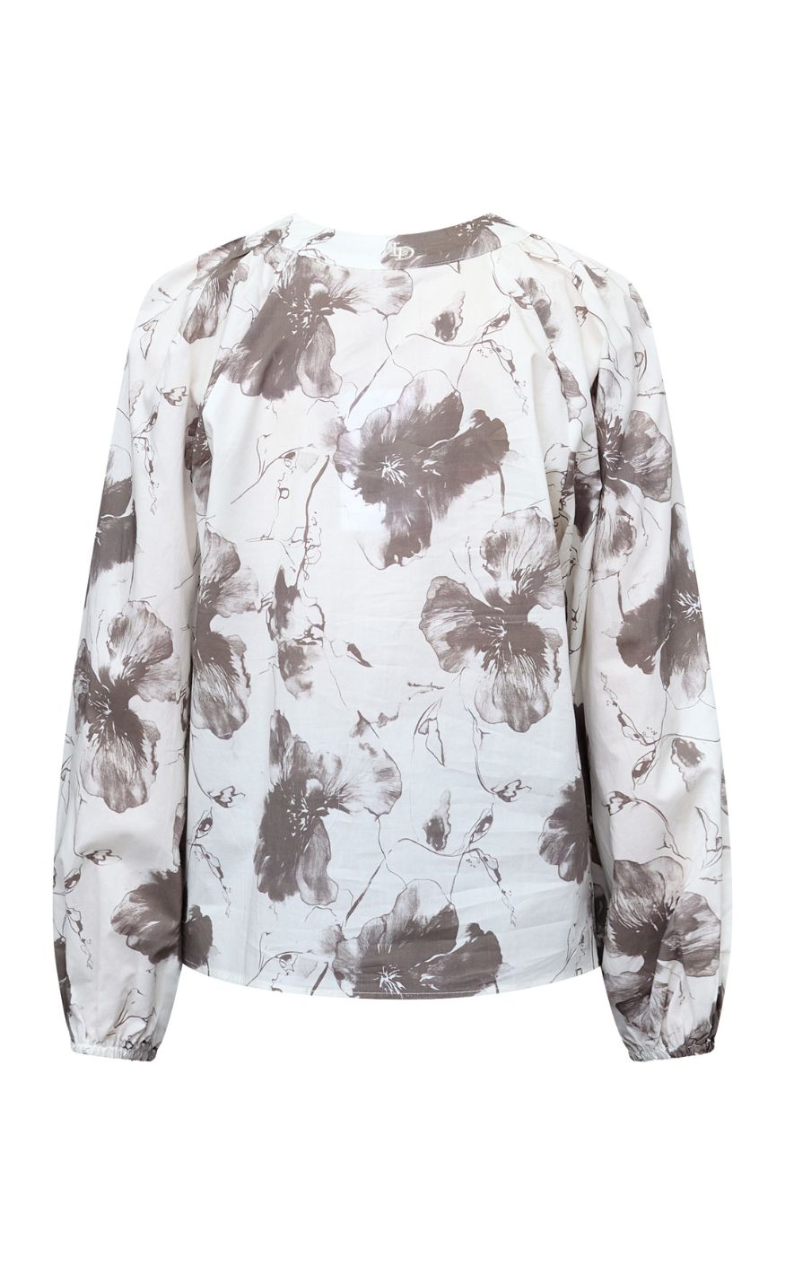 Love & Divine Bluse - Love1528 - Brown Flower