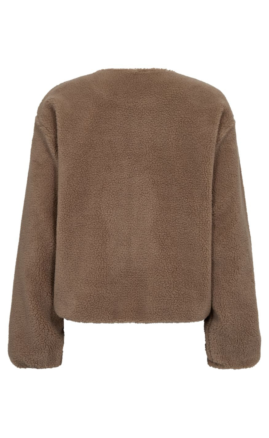 Freequent Jakke - Teddy - Desert Taupe
