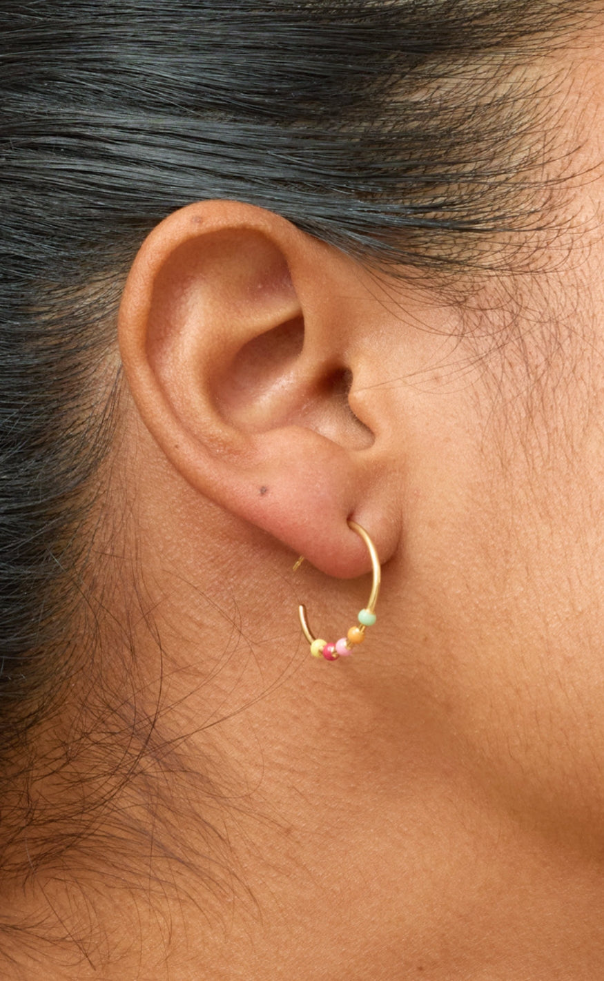 ENAMEL Copenhagen Øreringer - Lola Large Hoops - Rainbow