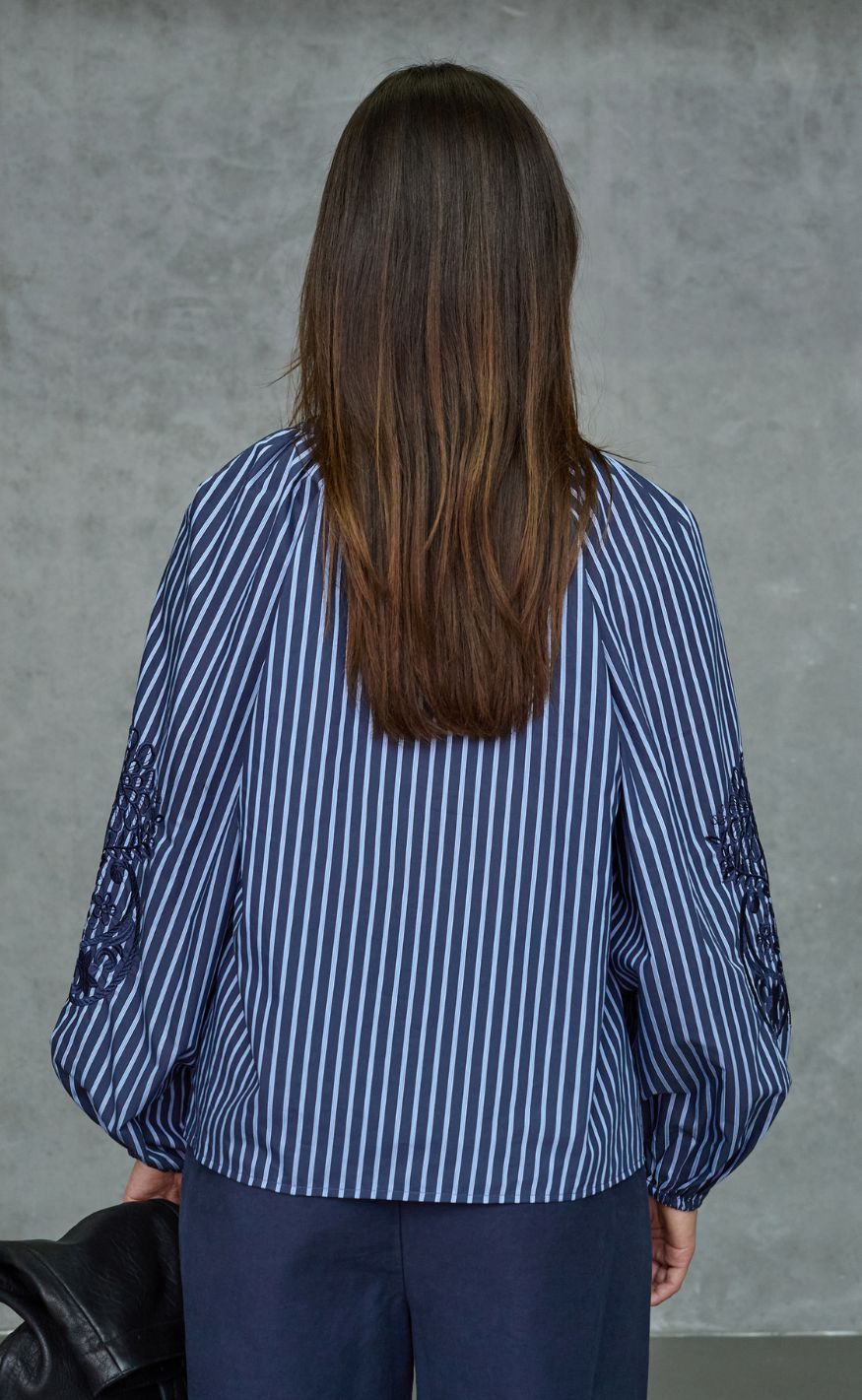 Love & Divine Bluse - love1529-2 - Navy Stripes