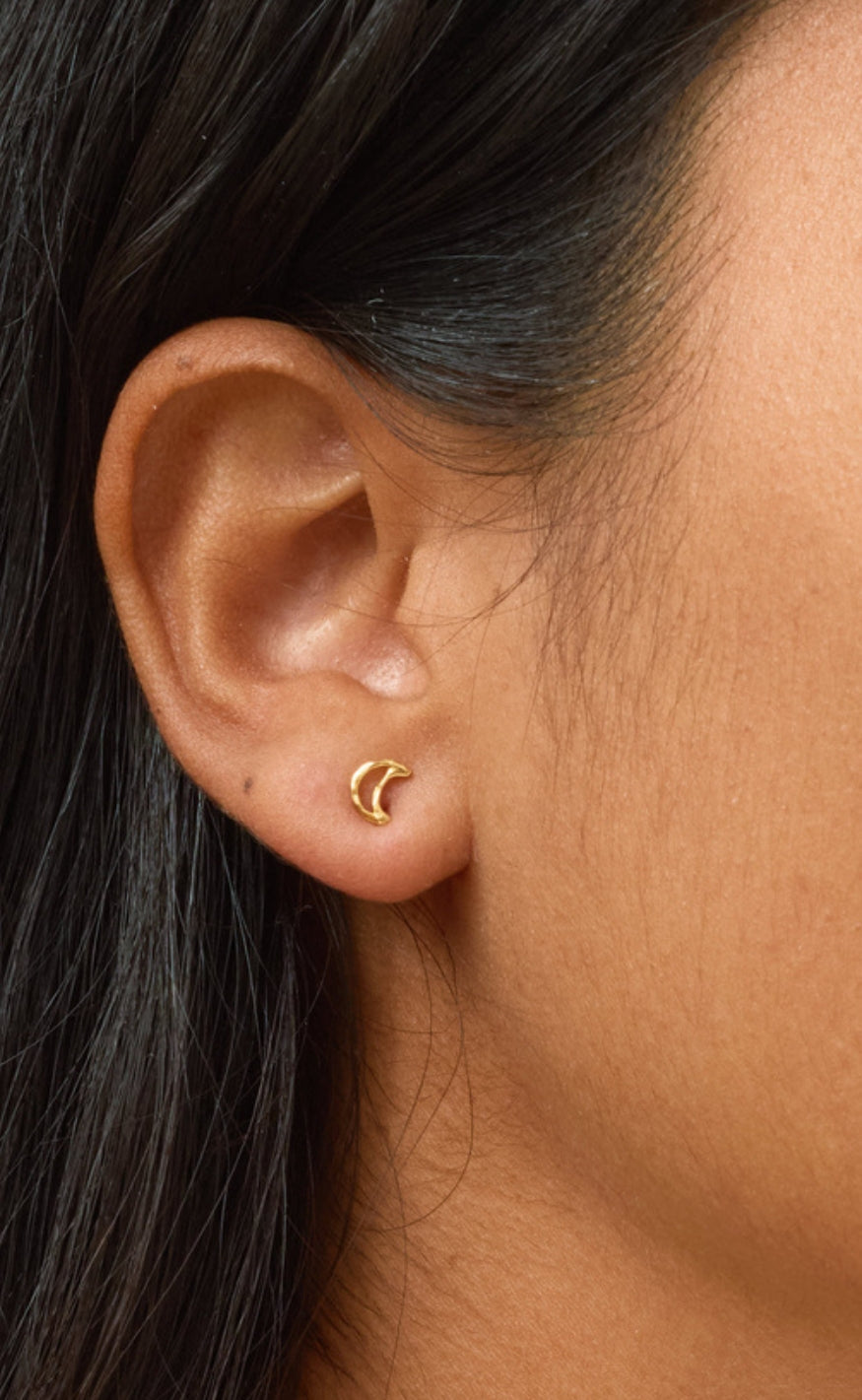 ENAMEL Copenhagen Øreringer - Organic Moon - Gold Colour