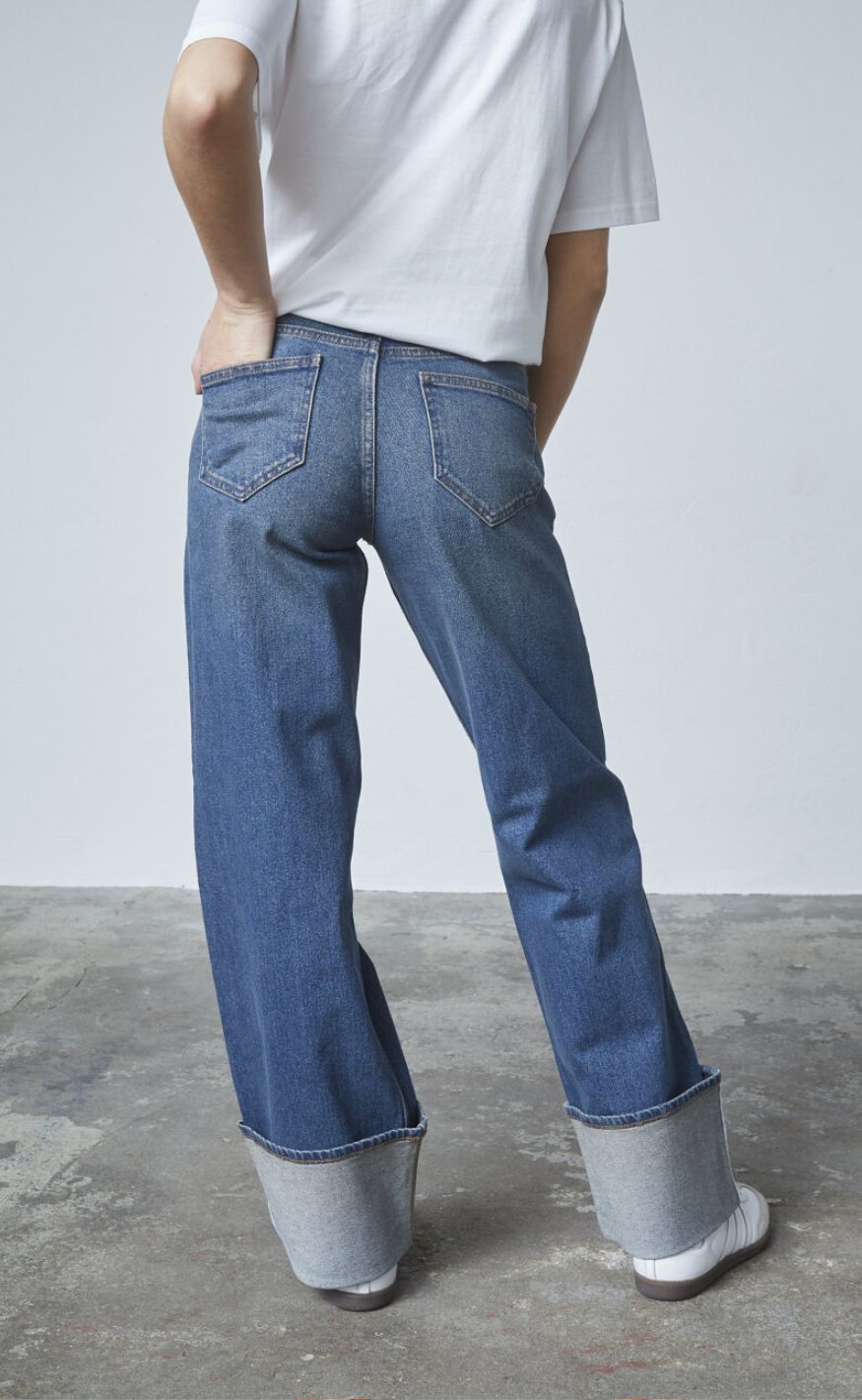 Sisters Point Jeans - ONEA-TURNUP2 - Vintage Blue