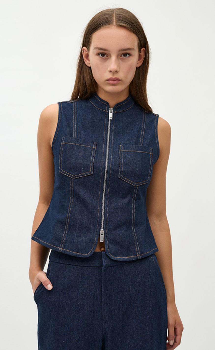 Global Funk Topp - Pilue-G - Dark Unwashed Denim