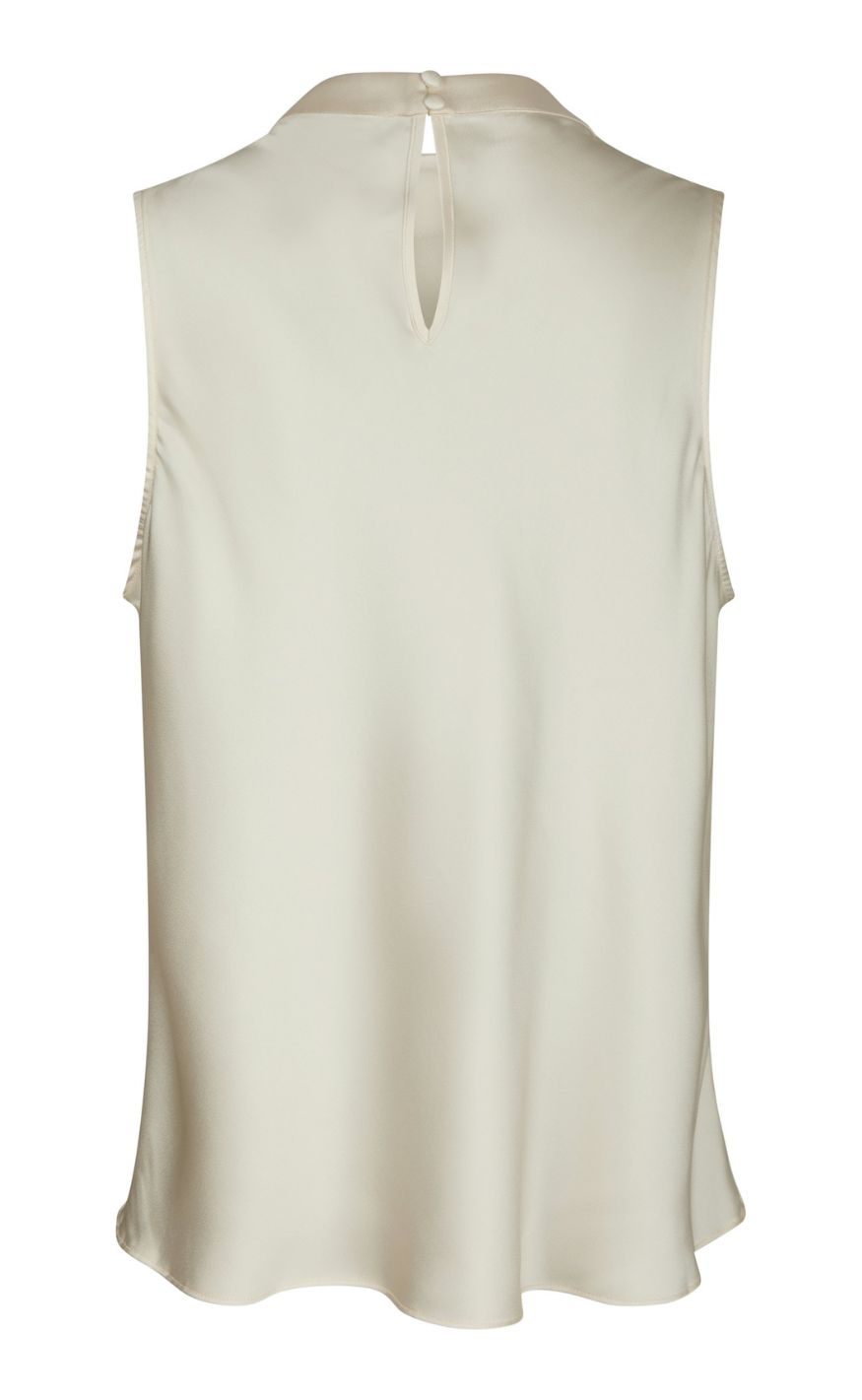 Neo Noir Topp - Isola Drapy Satin - Creme