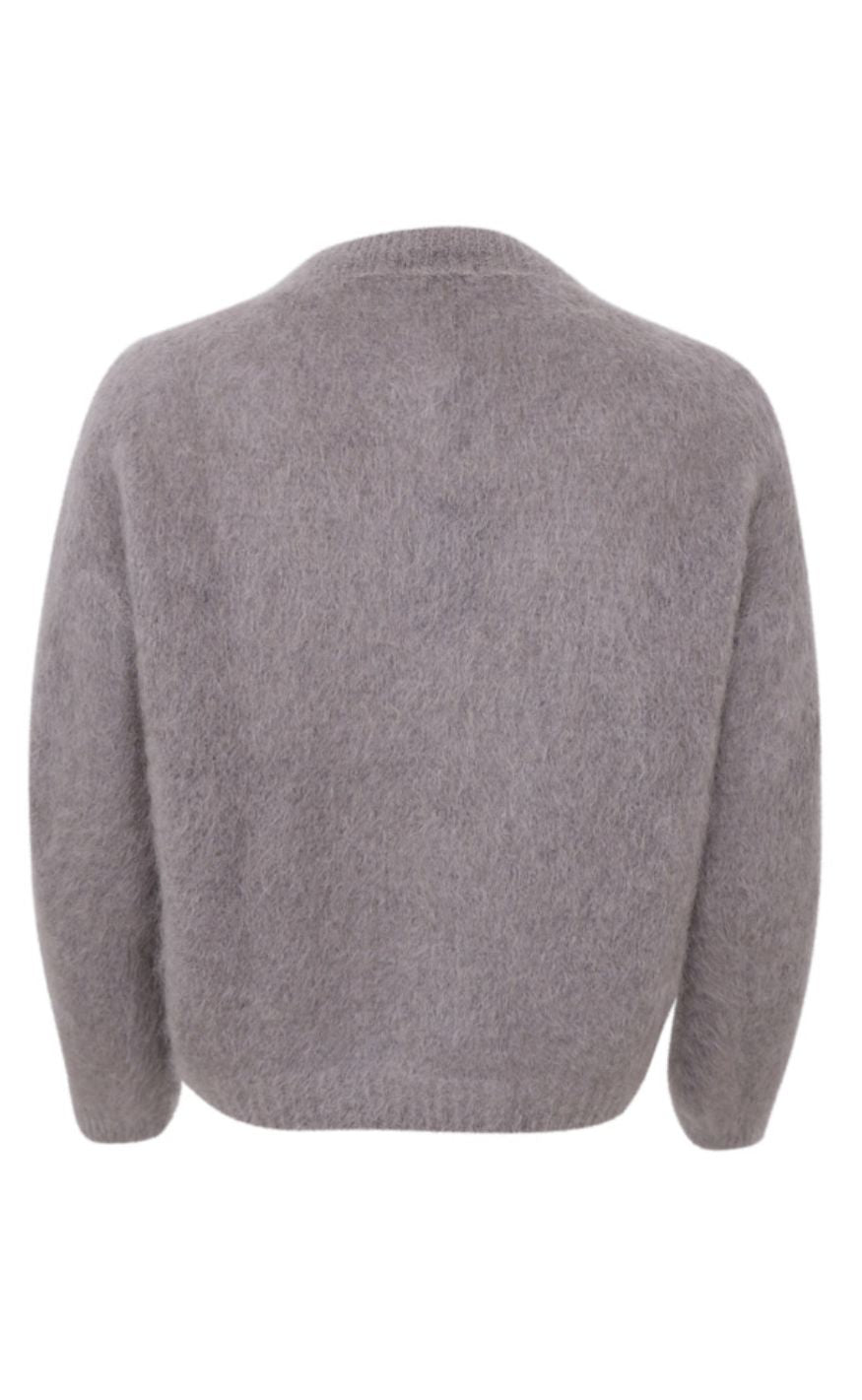Black Colour Cardigan - Bjoerk Patent Knit - Taupe