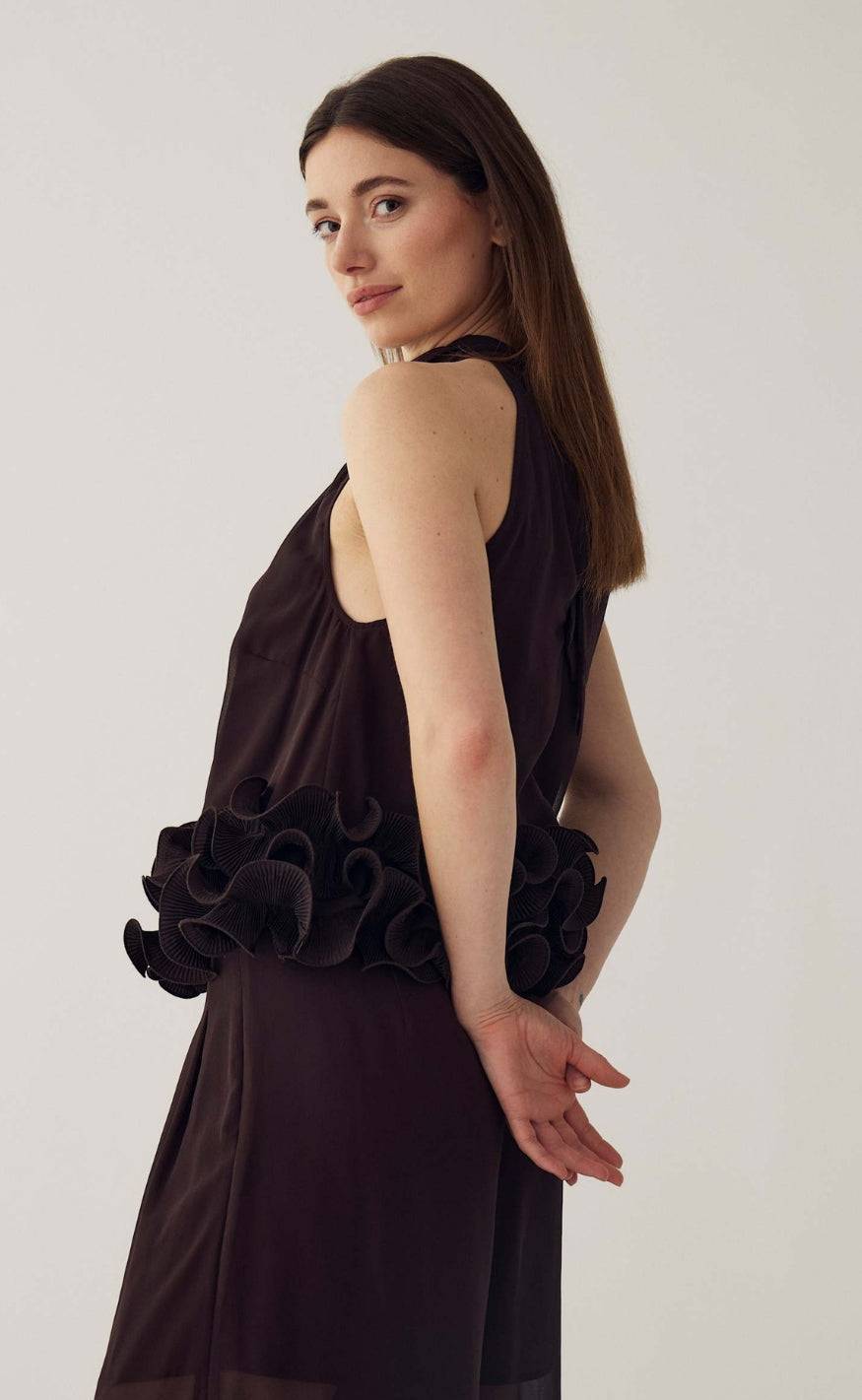 Noella Bluse - Marjolaine - Chocolate