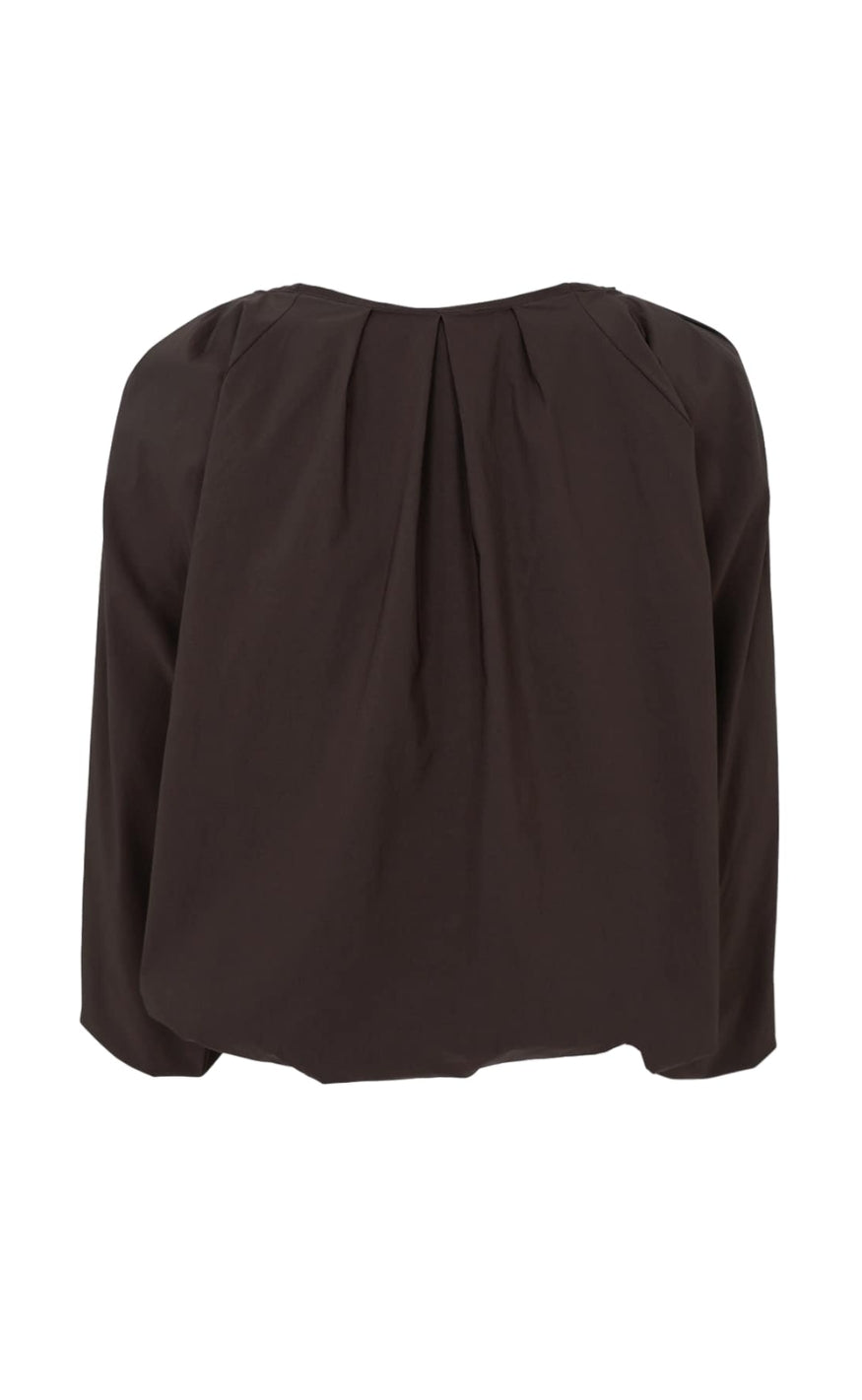 Black Colour Bluse - Davina Balloon - Coffee