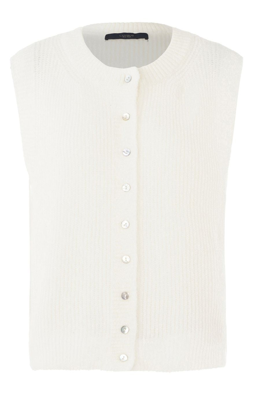Luxzuz Genser Vest - Bit - 737 Cream