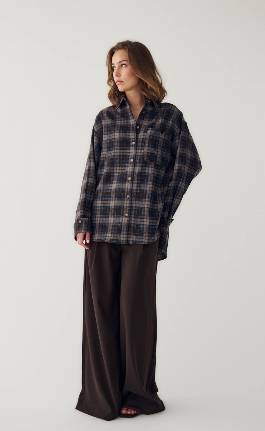 Noella Skjorte - Marlon - Brown Blue Check