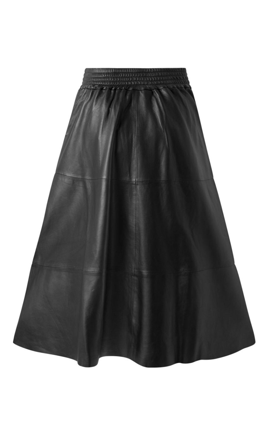 Depeche Skjørt - Evelyn Leather - Black