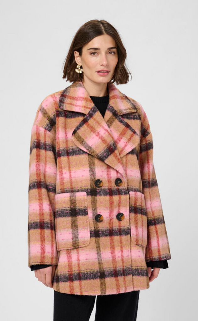 Culture Kåpe - Shila - Brown/Red Check